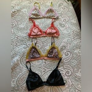 Victoria's Secret Dream Angels Satin Triangle Bralettes/sleep bra